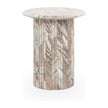 Classic Home Nordens Marble Round End Table