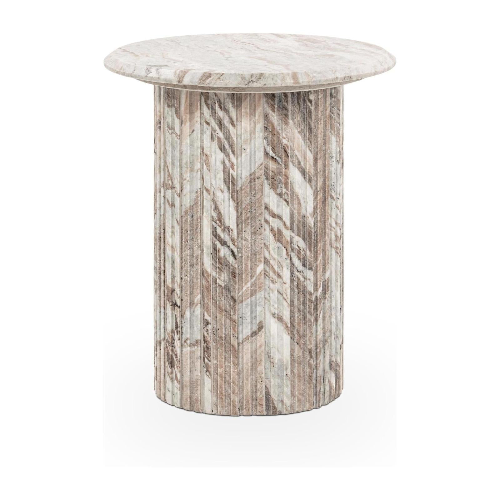Classic Home Nordens Marble Round End Table