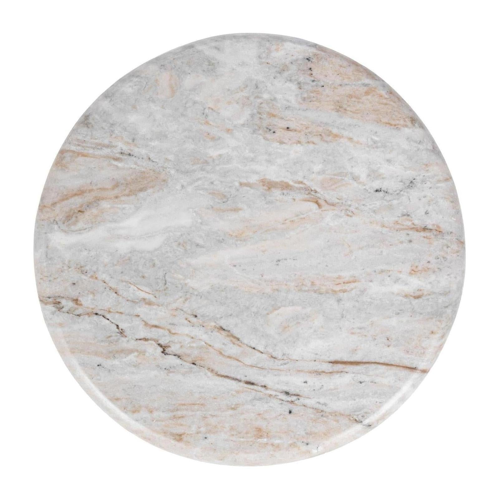 Classic Home Huxley Marble Round Accent Table