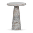Classic Home Huxley Marble Round Accent Table