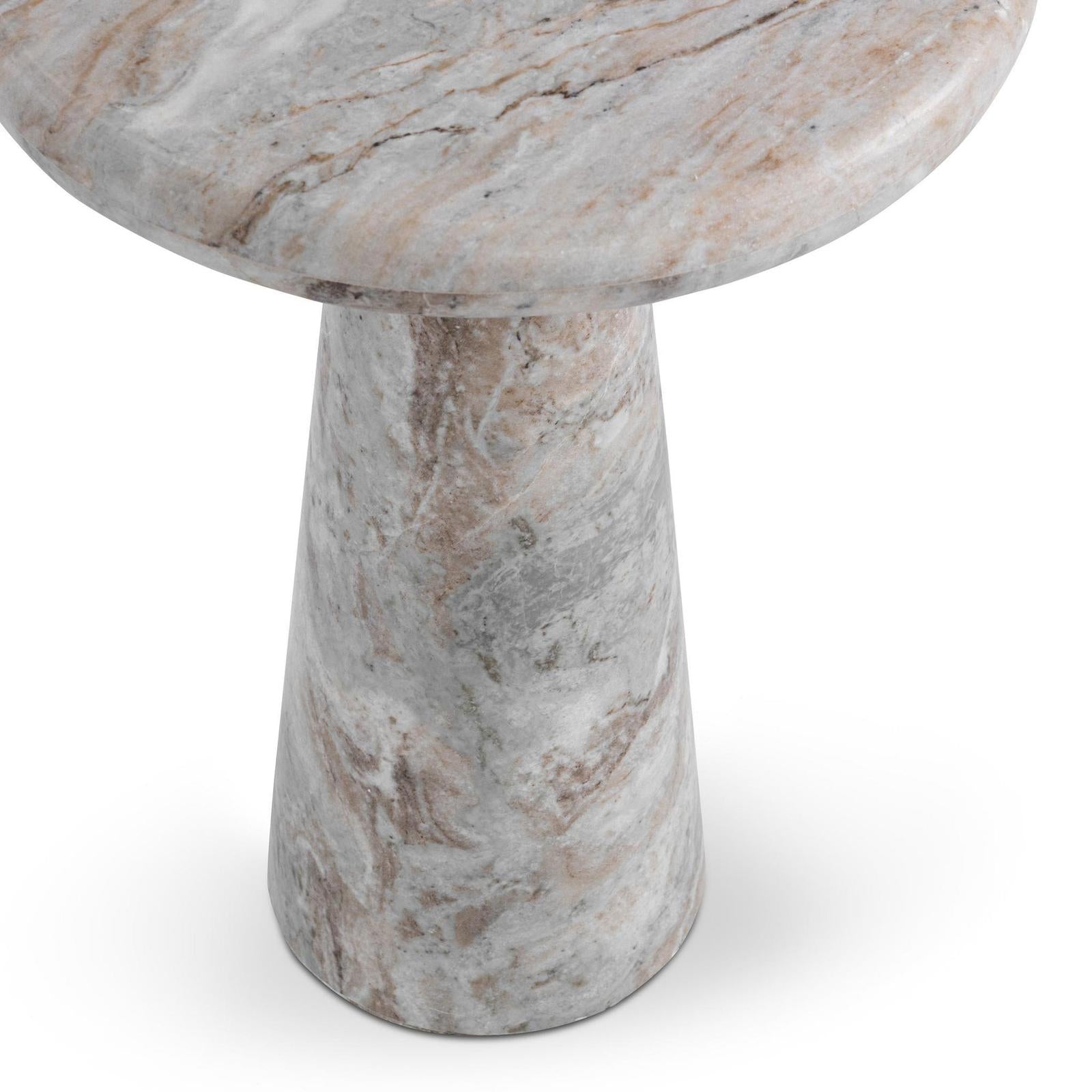 Classic Home Huxley Marble Round Accent Table