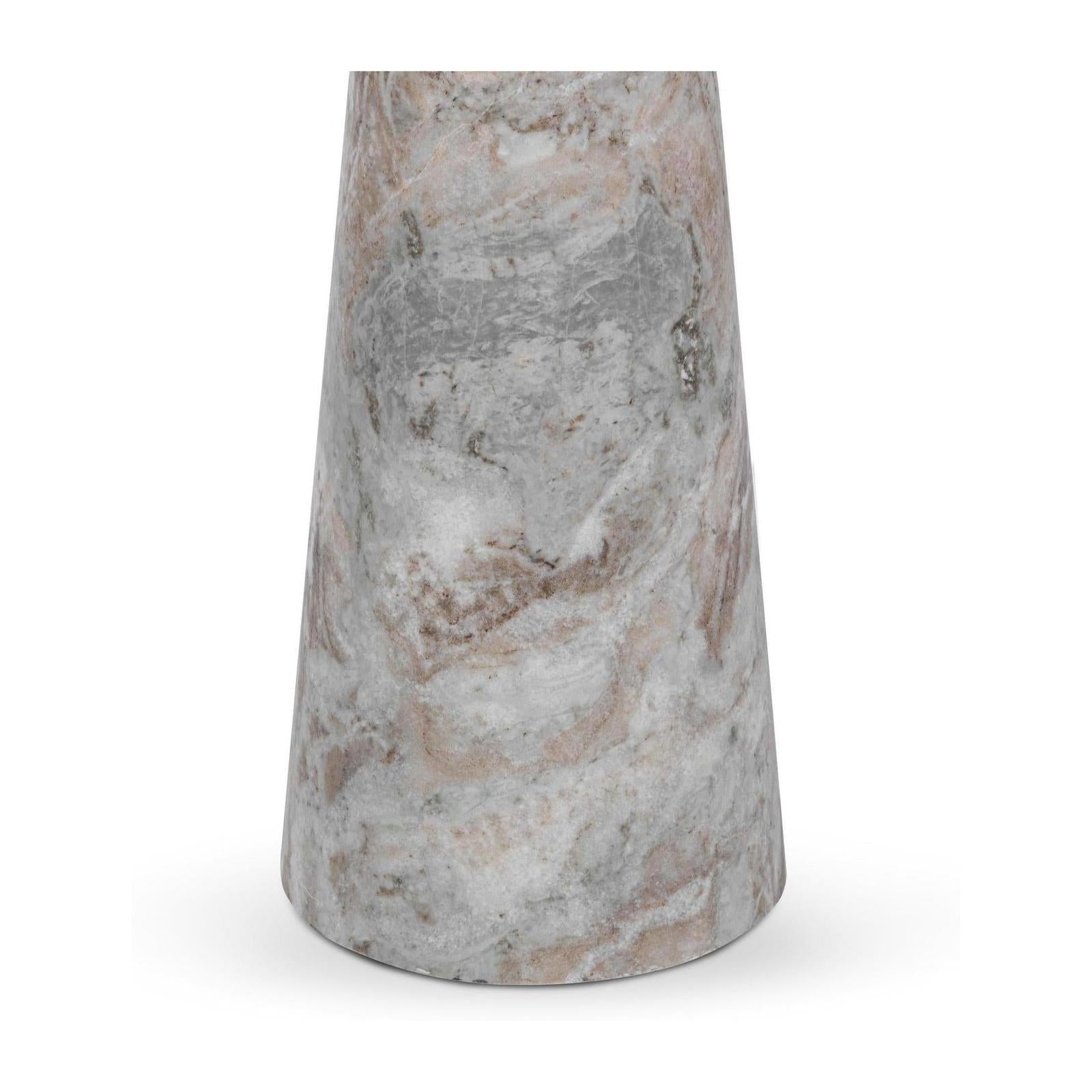 Classic Home Huxley Marble Round Accent Table