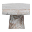 Classic Home Huxley Marble Round Accent Table