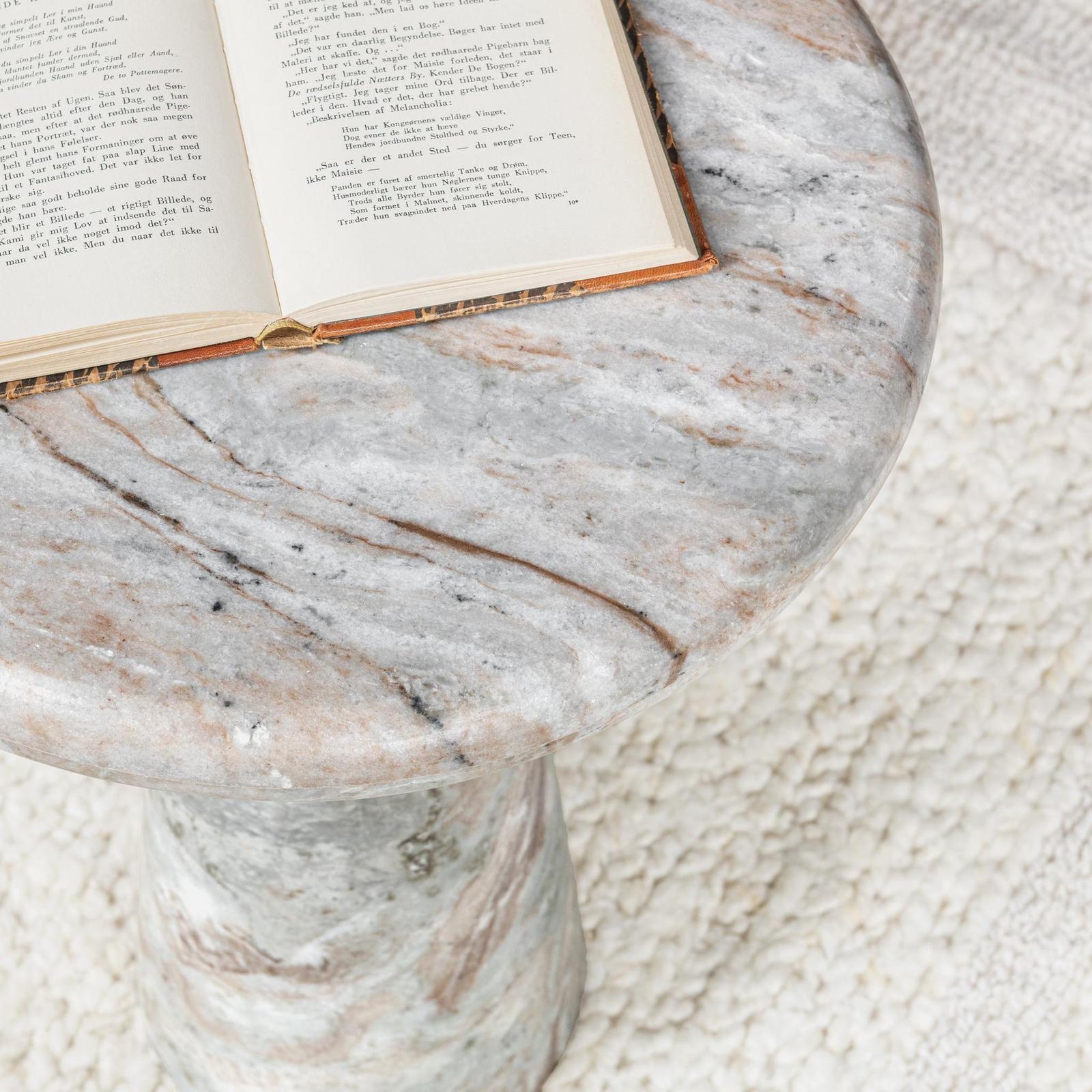 Classic Home Huxley Marble Round Accent Table