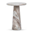 Classic Home Huxley Marble Round Accent Table