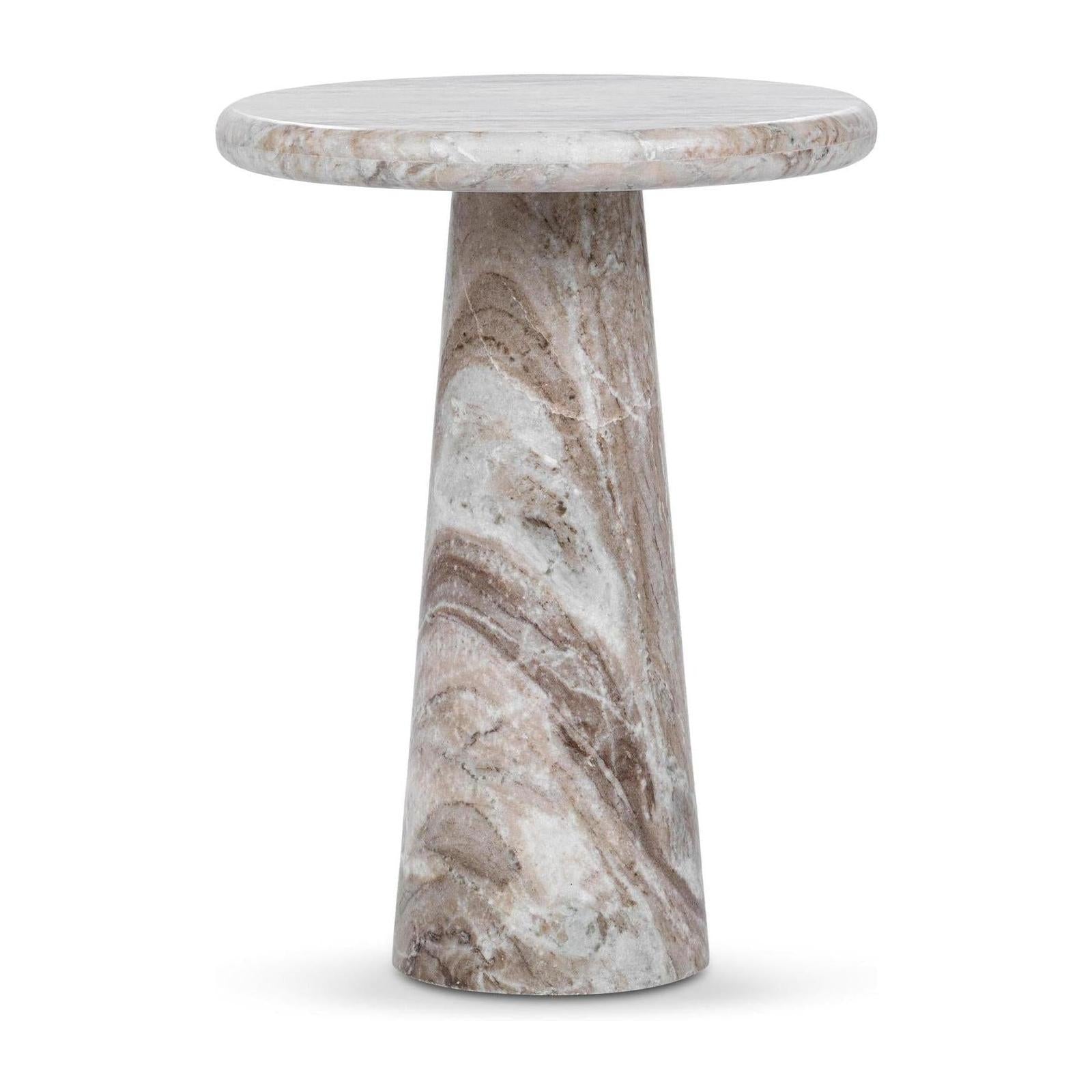 Classic Home Huxley Marble Round Accent Table