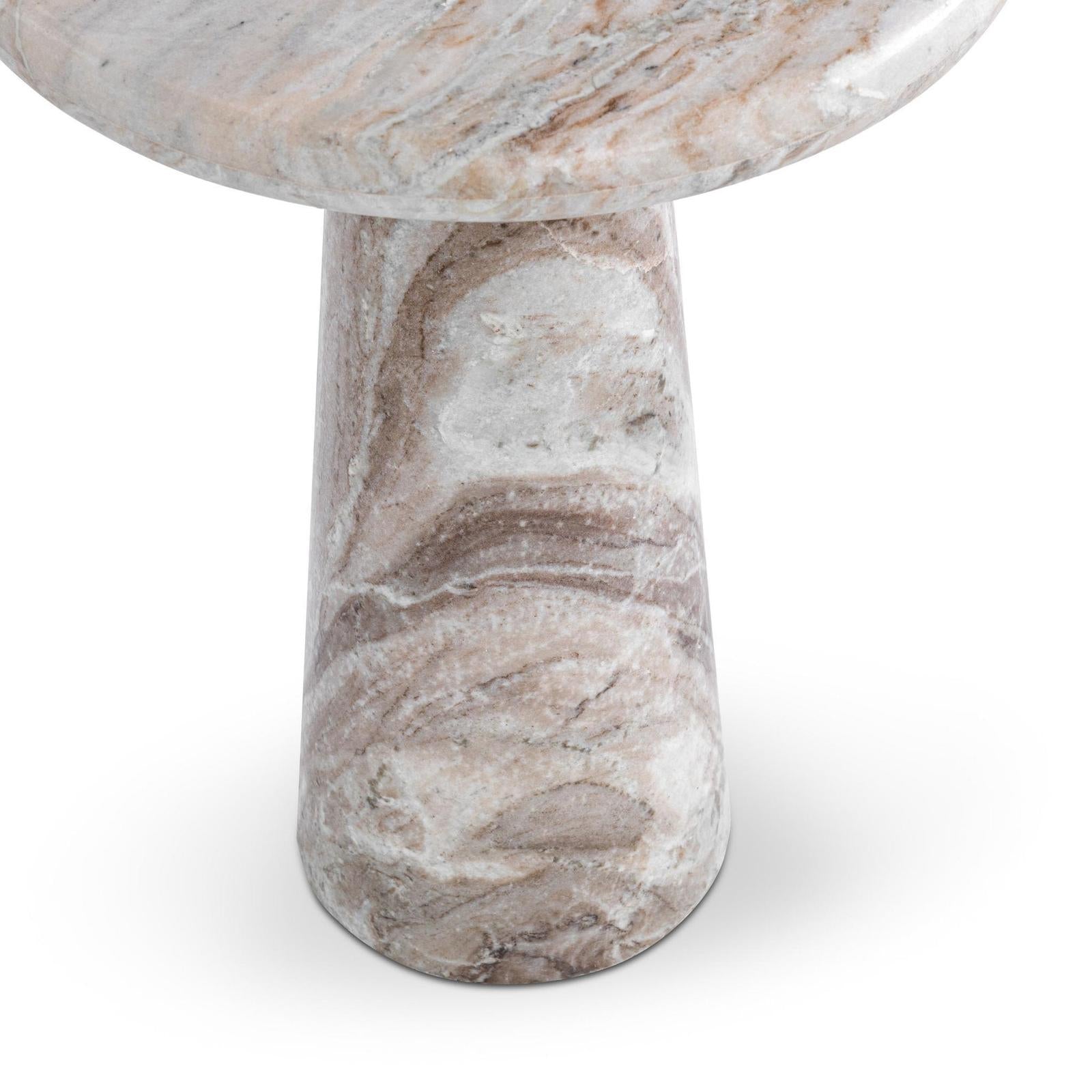 Classic Home Huxley Marble Round Accent Table