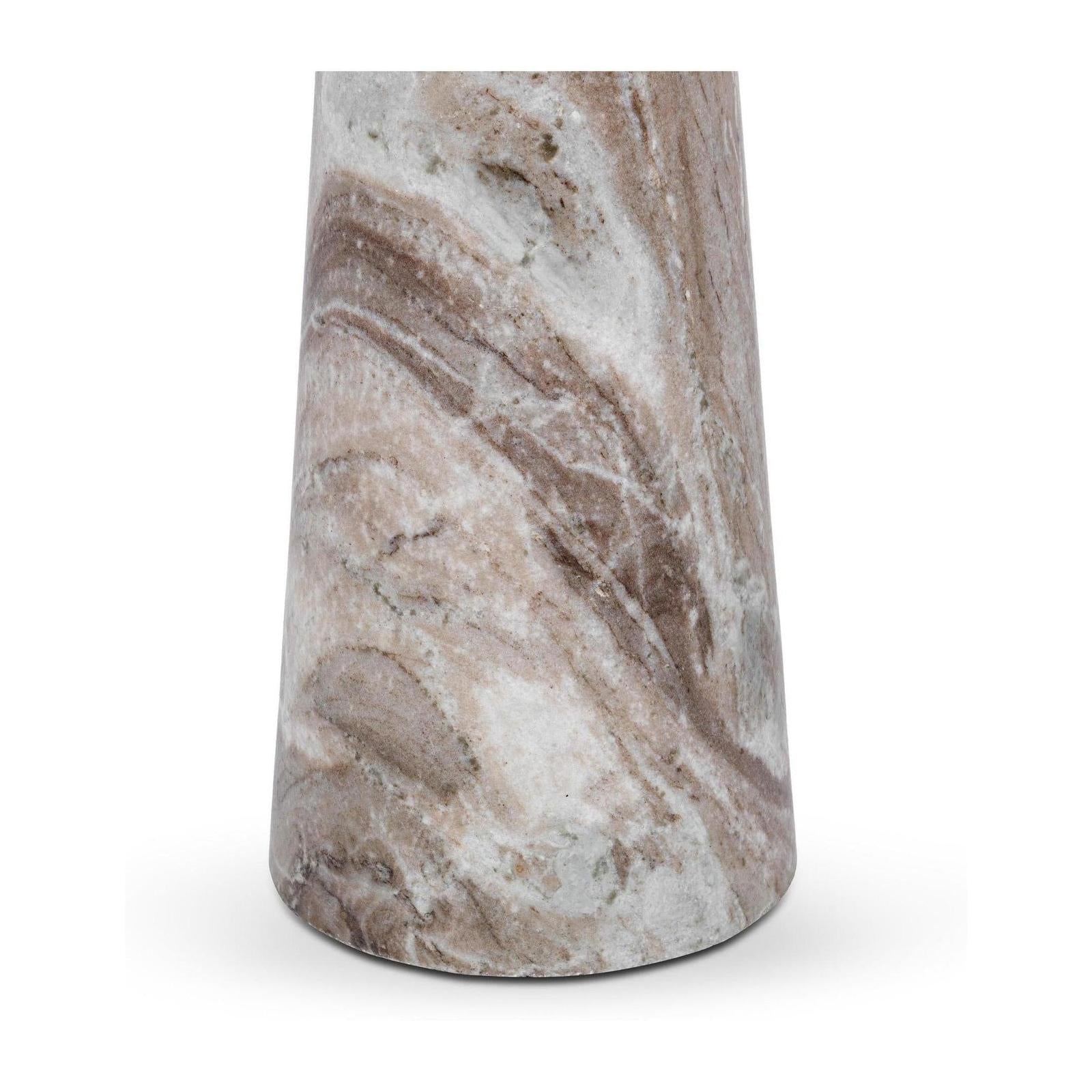 Classic Home Huxley Marble Round Accent Table