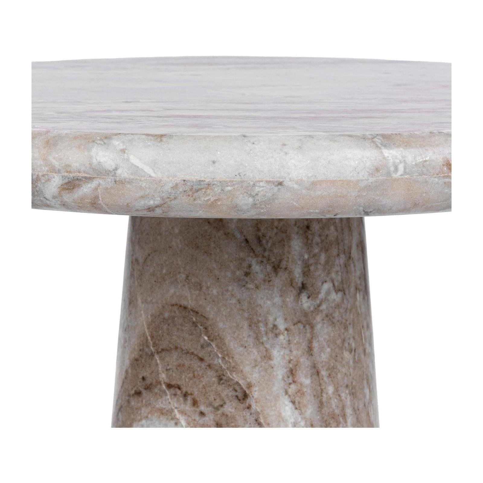 Classic Home Huxley Marble Round Accent Table