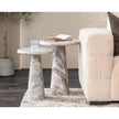 Classic Home Huxley Marble Round Accent Table