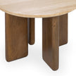 Classic Home Idella Travertine Round End Table