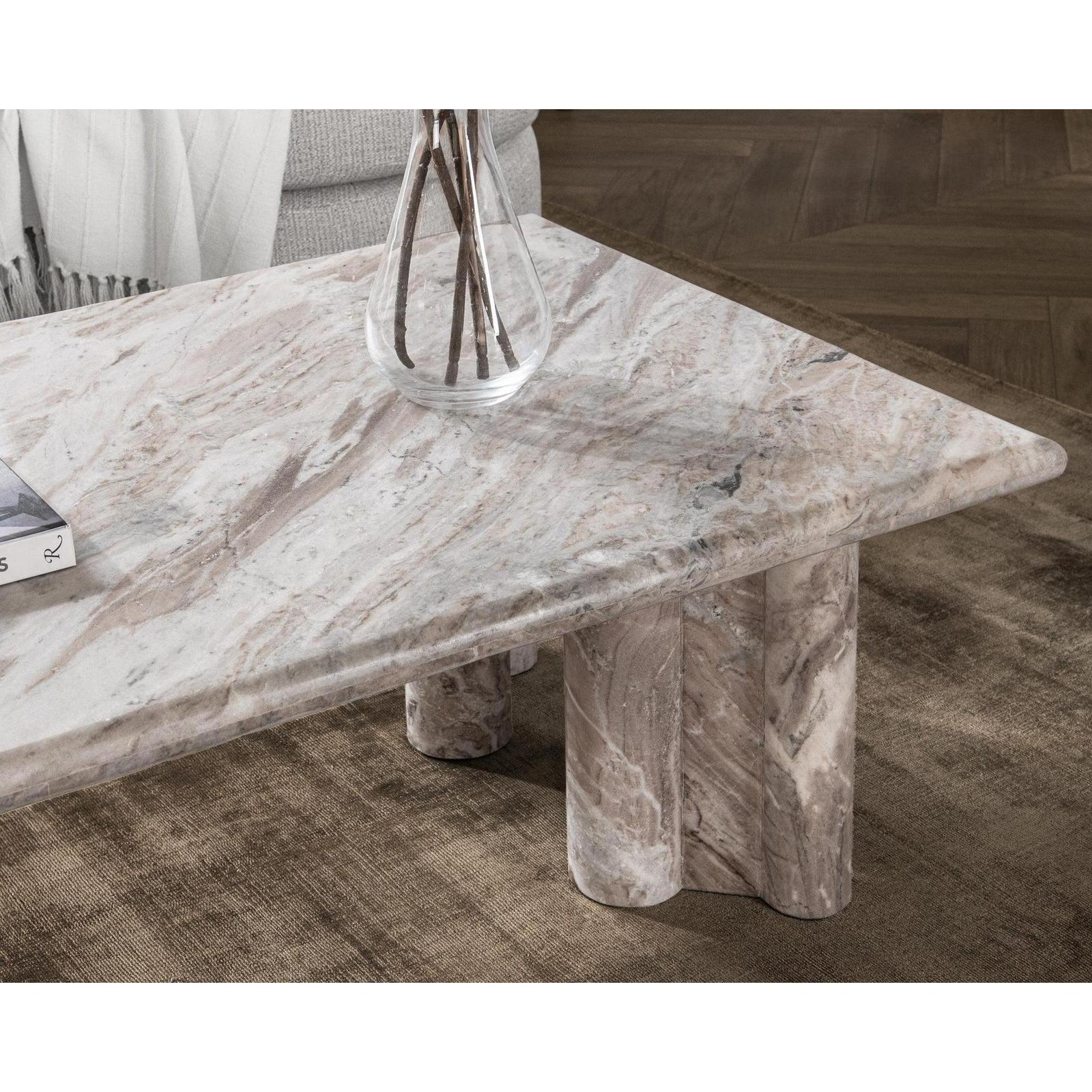 Classic Home Bowman Marble Rectangular Coffee Table