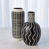 Global Views Black White Graphic Vase