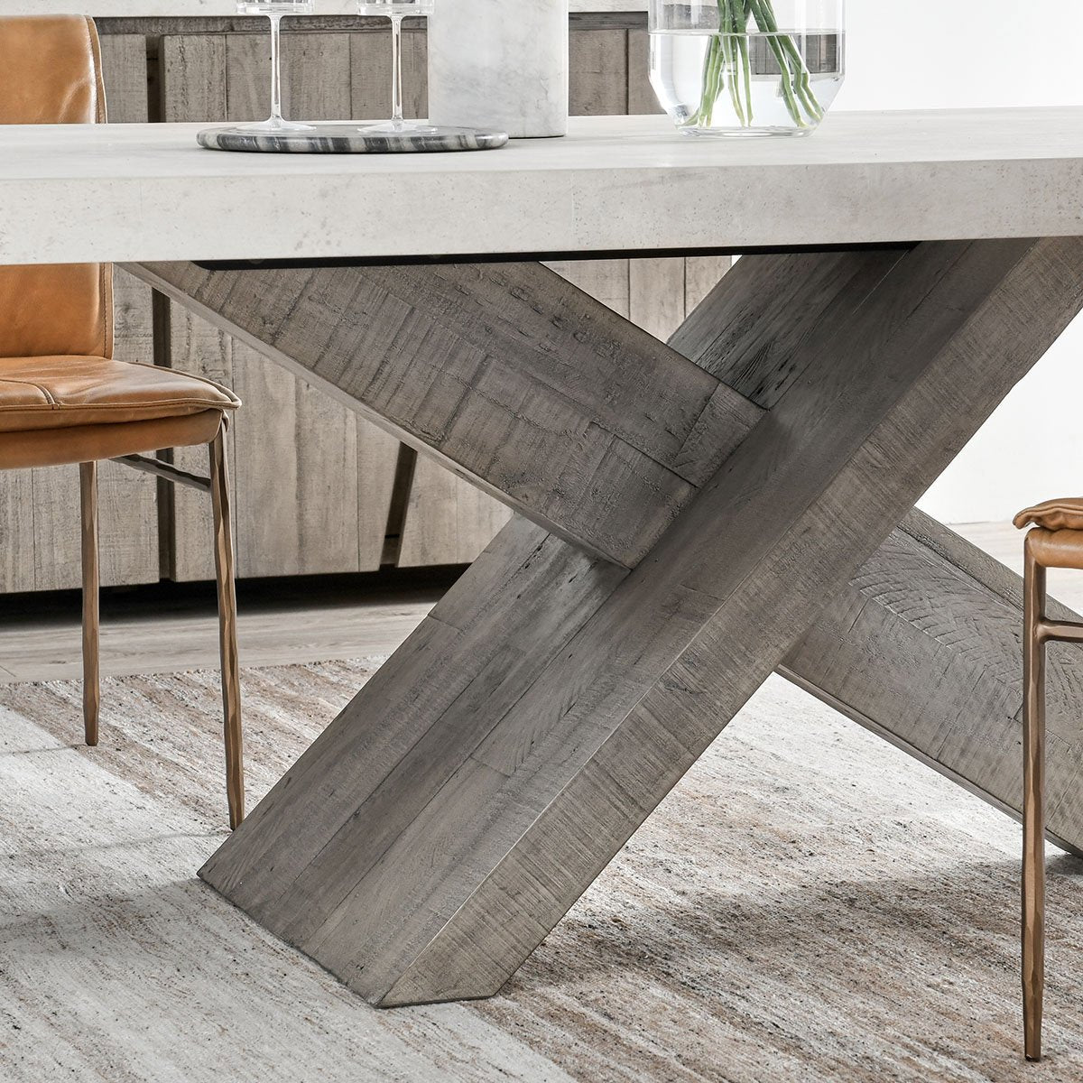 Classic Home Durant Solid Wood Rectangle Dining Table