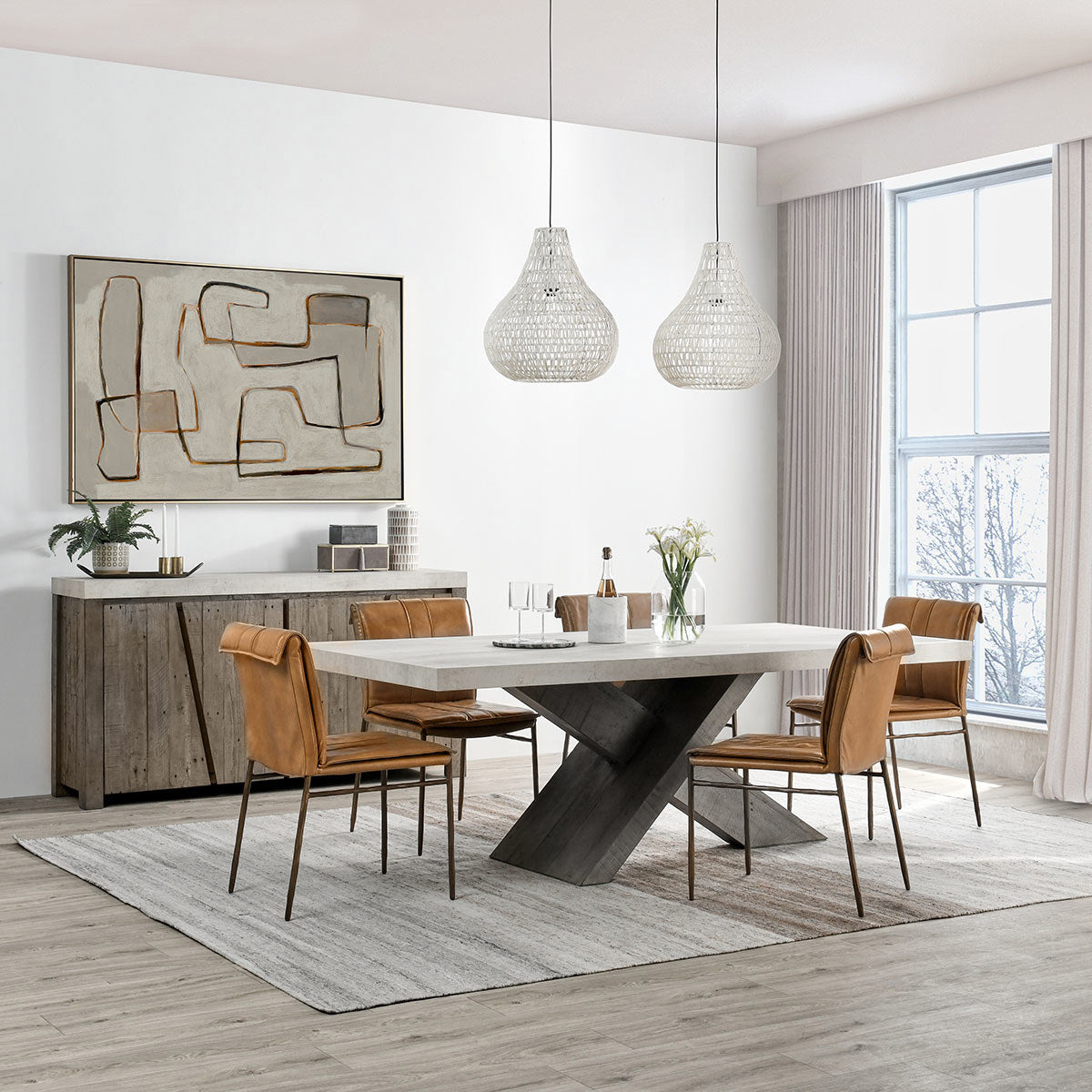 Classic Home Durant Solid Wood Rectangle Dining Table