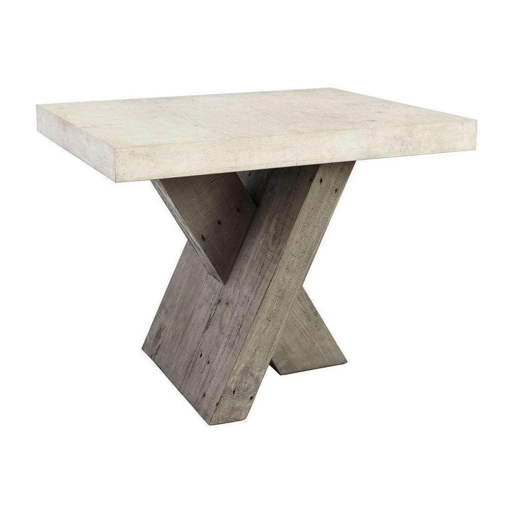 Classic Home Durant Solid Wood Rectangle End Table
