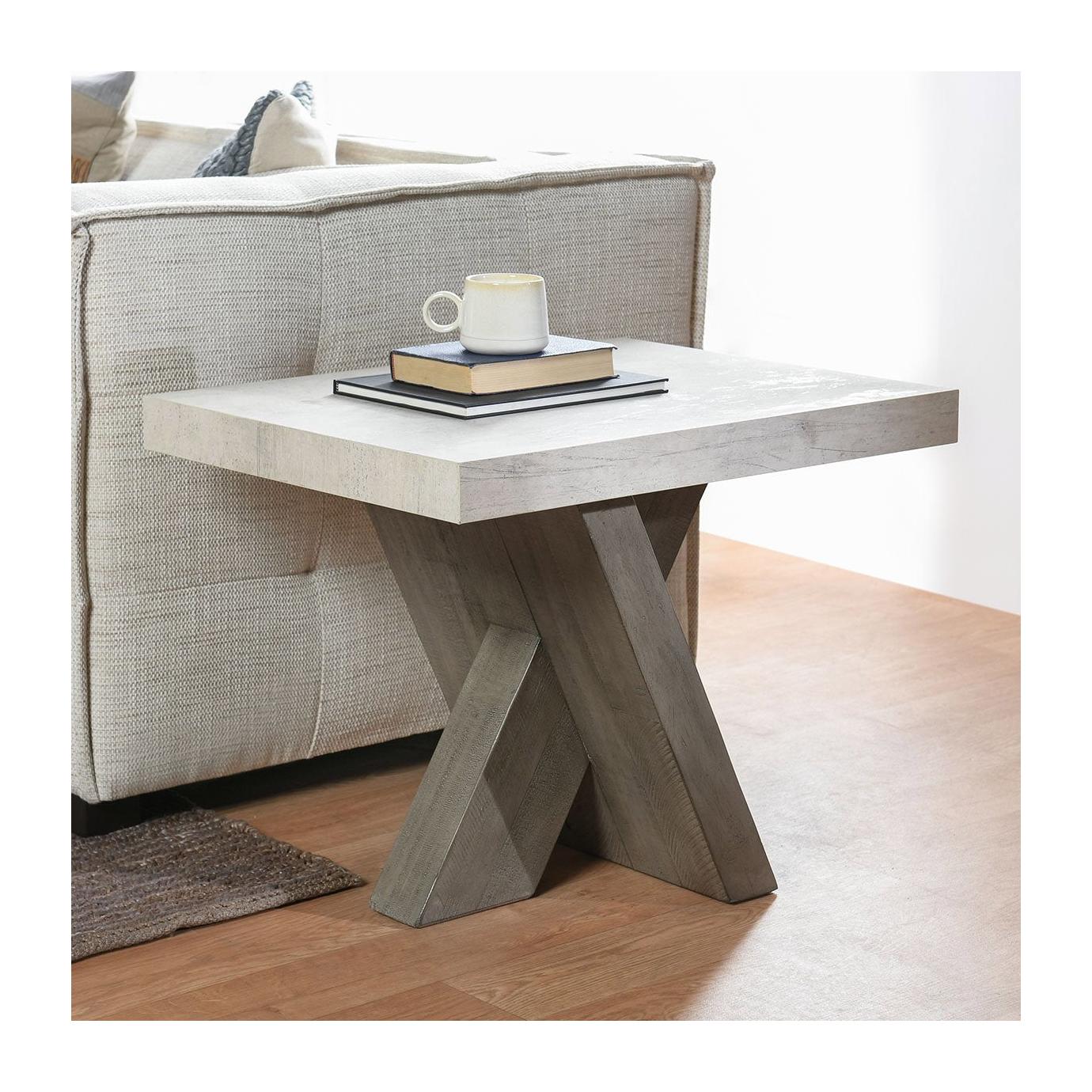 Classic Home Durant Solid Wood Rectangle End Table