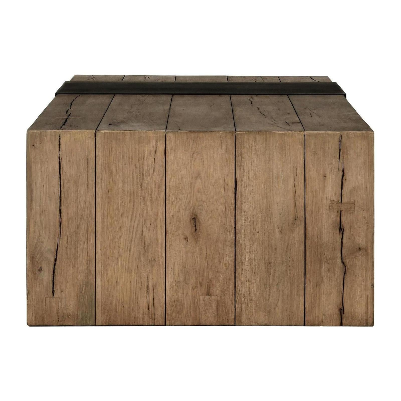 Classic Home Danica Solid Wood Rectangle Coffee Table