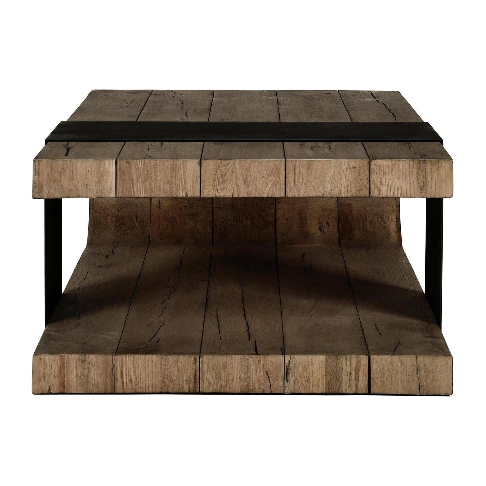 Classic Home Danica Solid Wood Rectangle Coffee Table