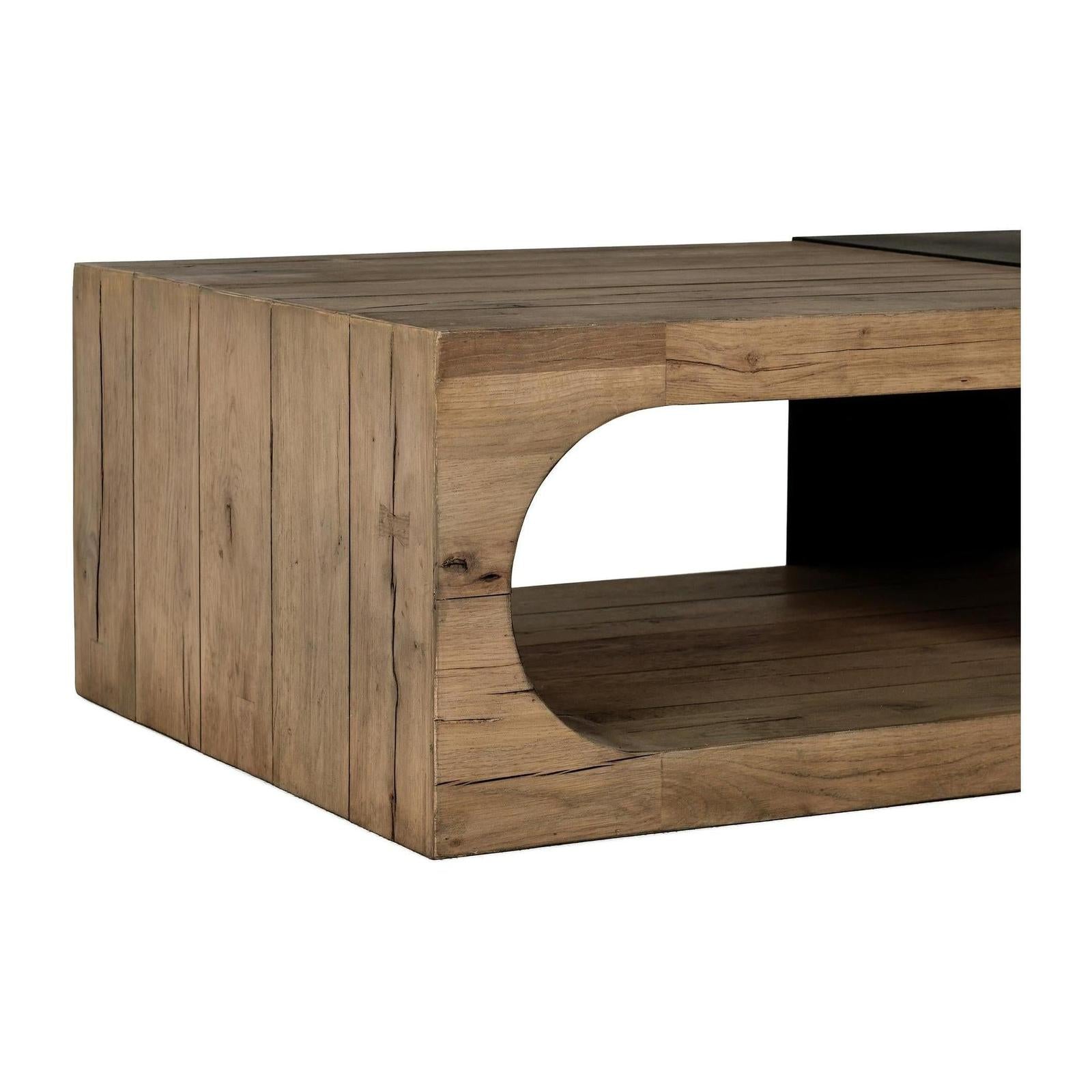 Classic Home Danica Solid Wood Rectangle Coffee Table