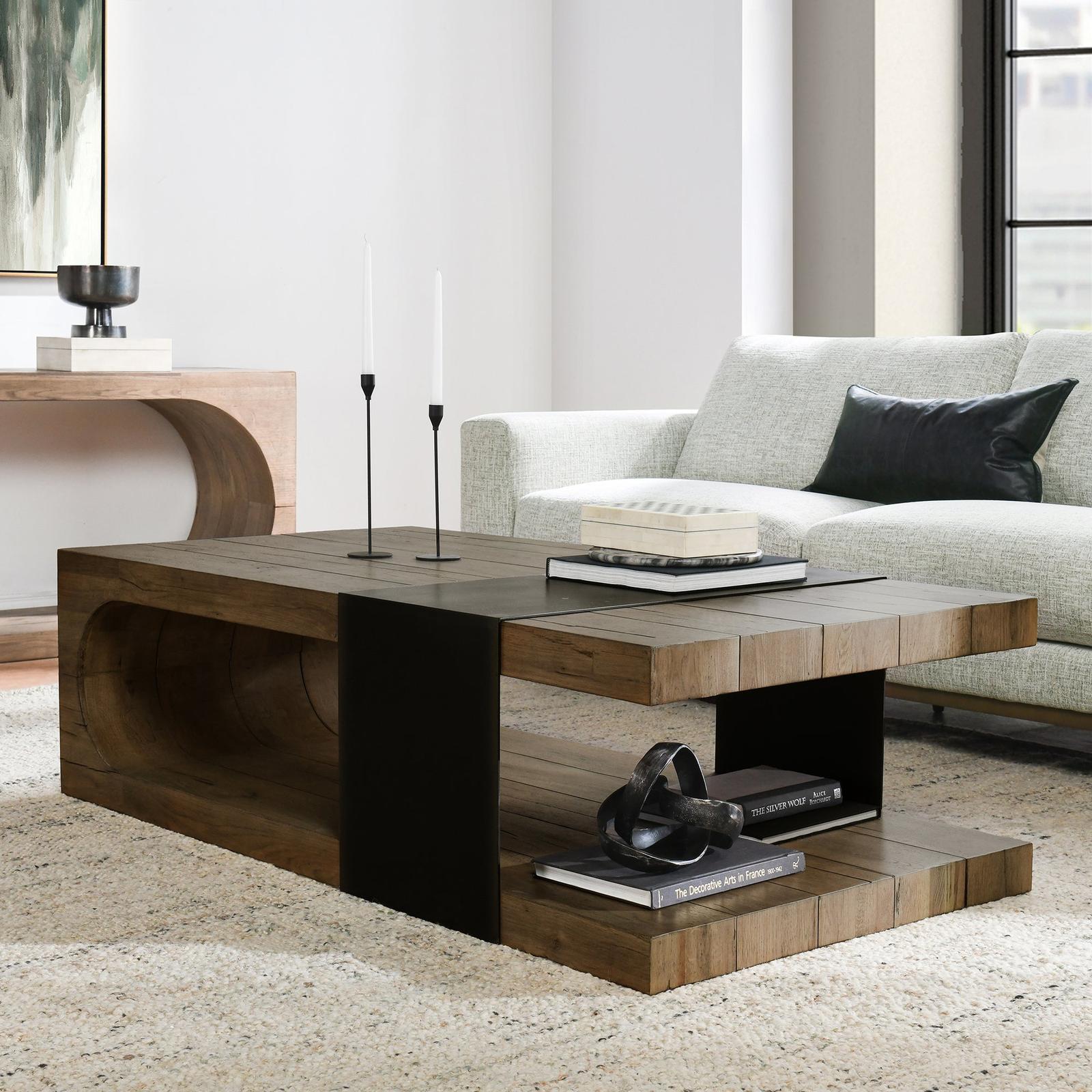 Classic Home Danica Solid Wood Rectangle Coffee Table