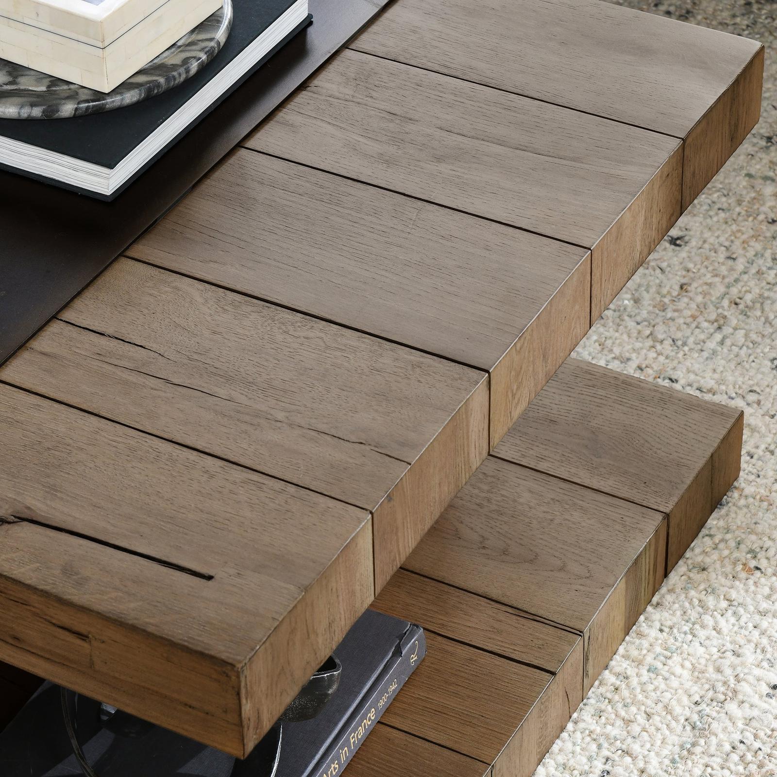 Classic Home Danica Solid Wood Rectangle Coffee Table
