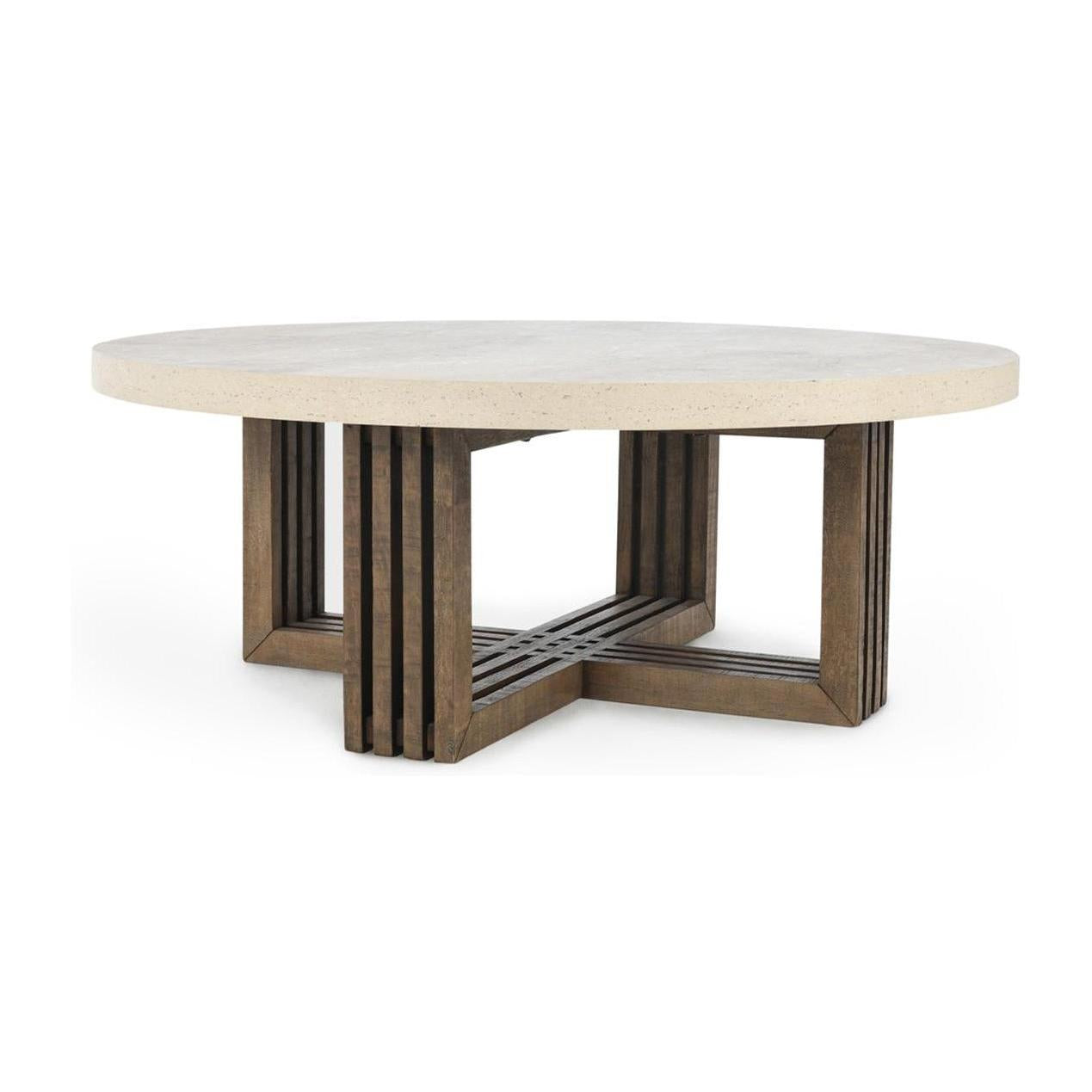 Classic Home Aspen Solid Wood Round Coffee Table