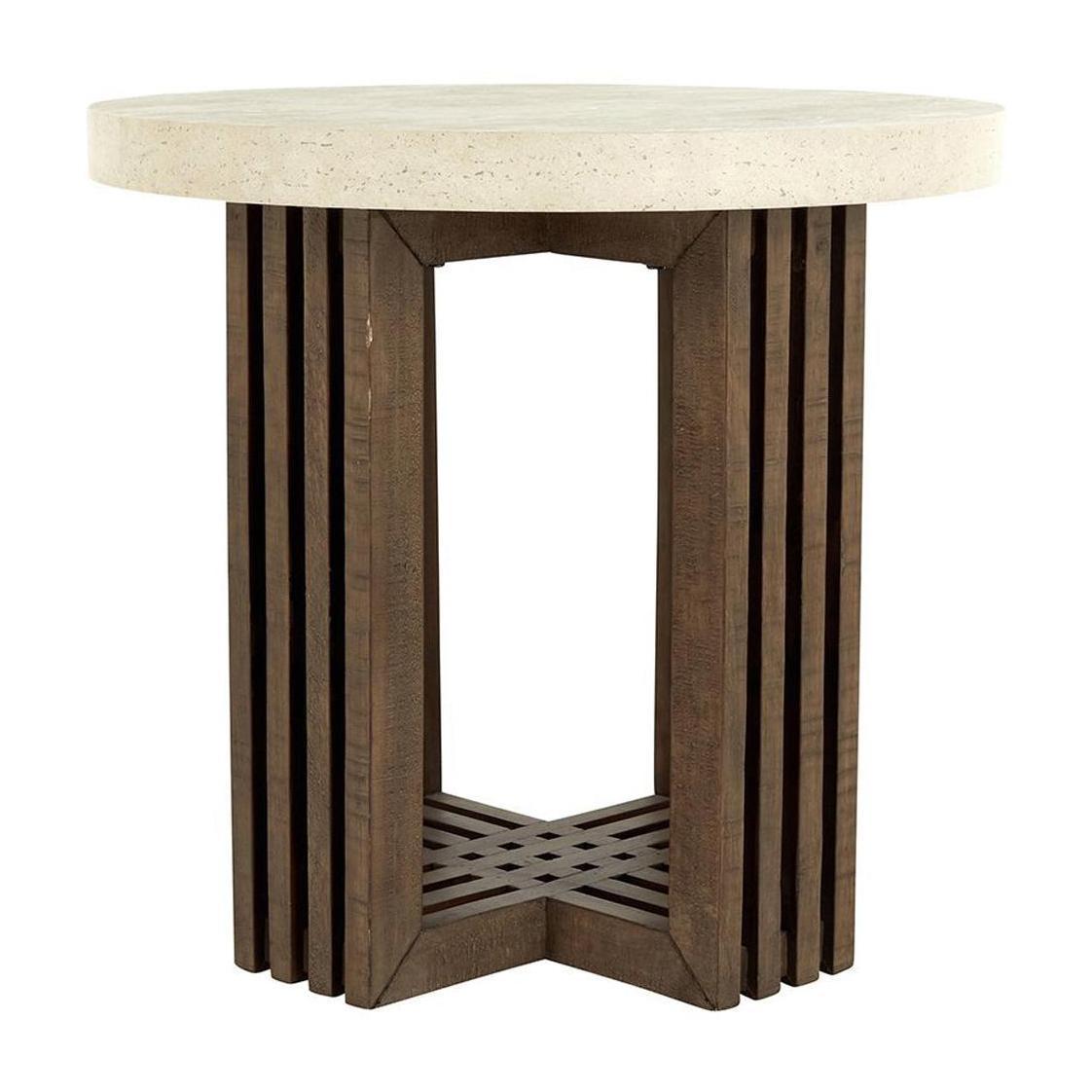 Classic Home Aspen Solid Wood Round End Table Clearance