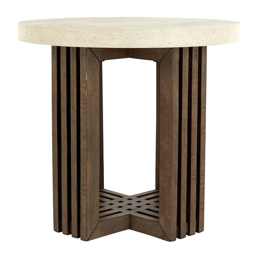 Classic Home Aspen Solid Wood Round End Table Clearance