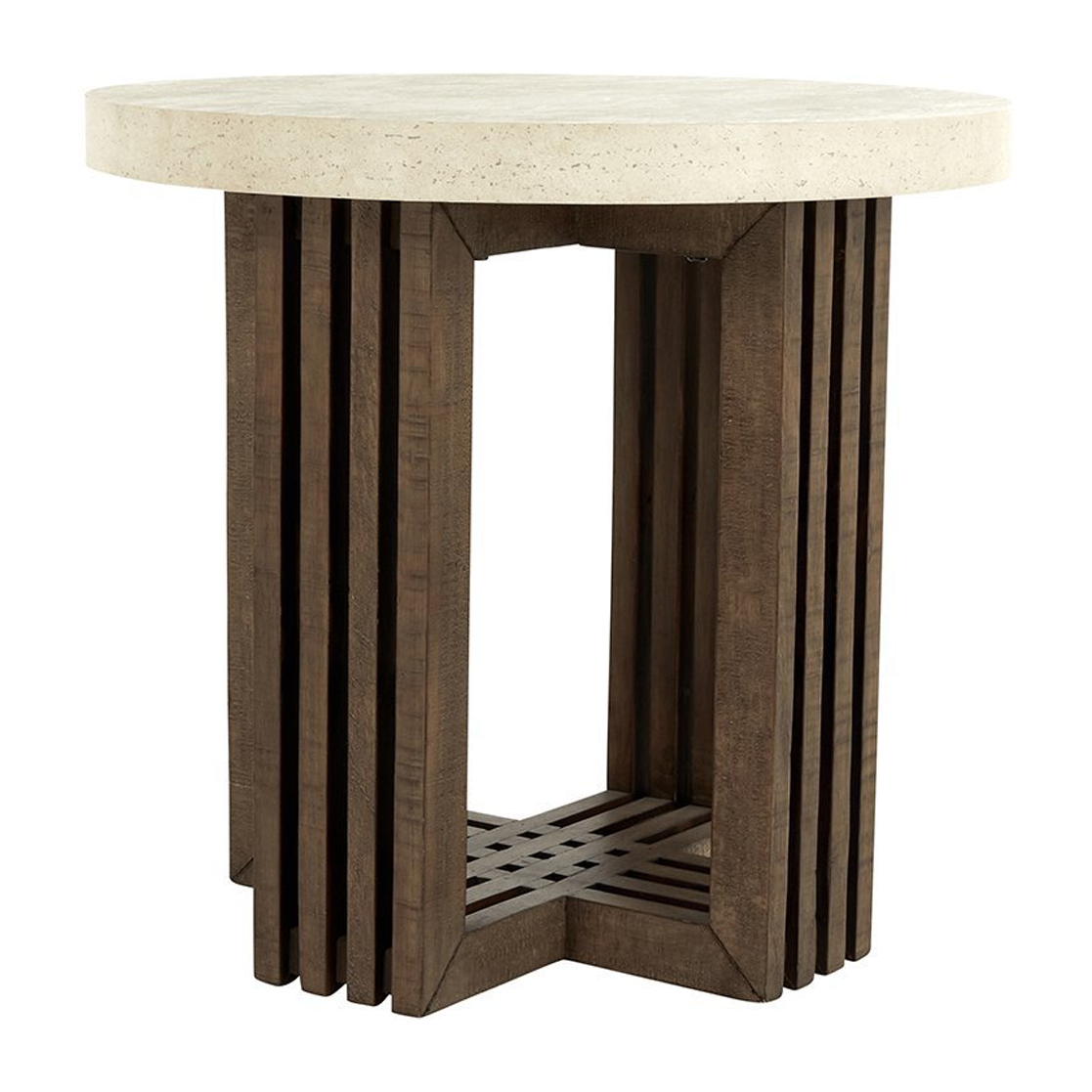Classic Home Aspen Solid Wood Round End Table Clearance