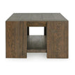 Classic Home Troy Solid Wood Rectangle Coffee Table