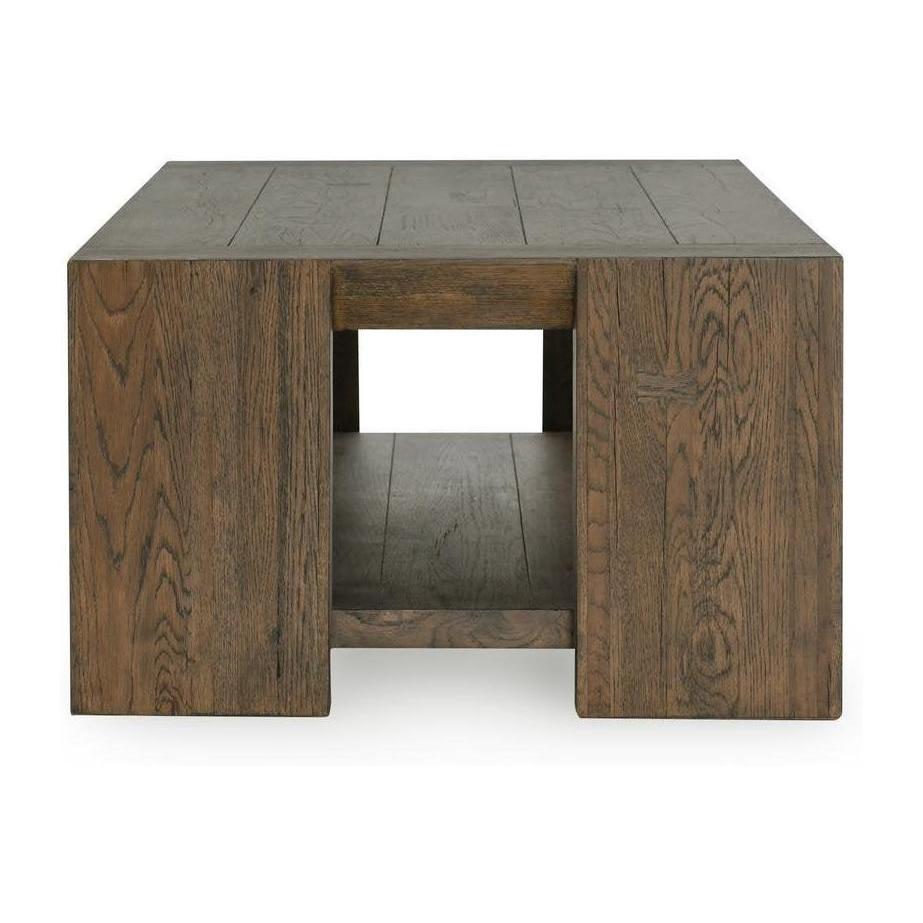 Classic Home Troy Solid Wood Rectangle Coffee Table
