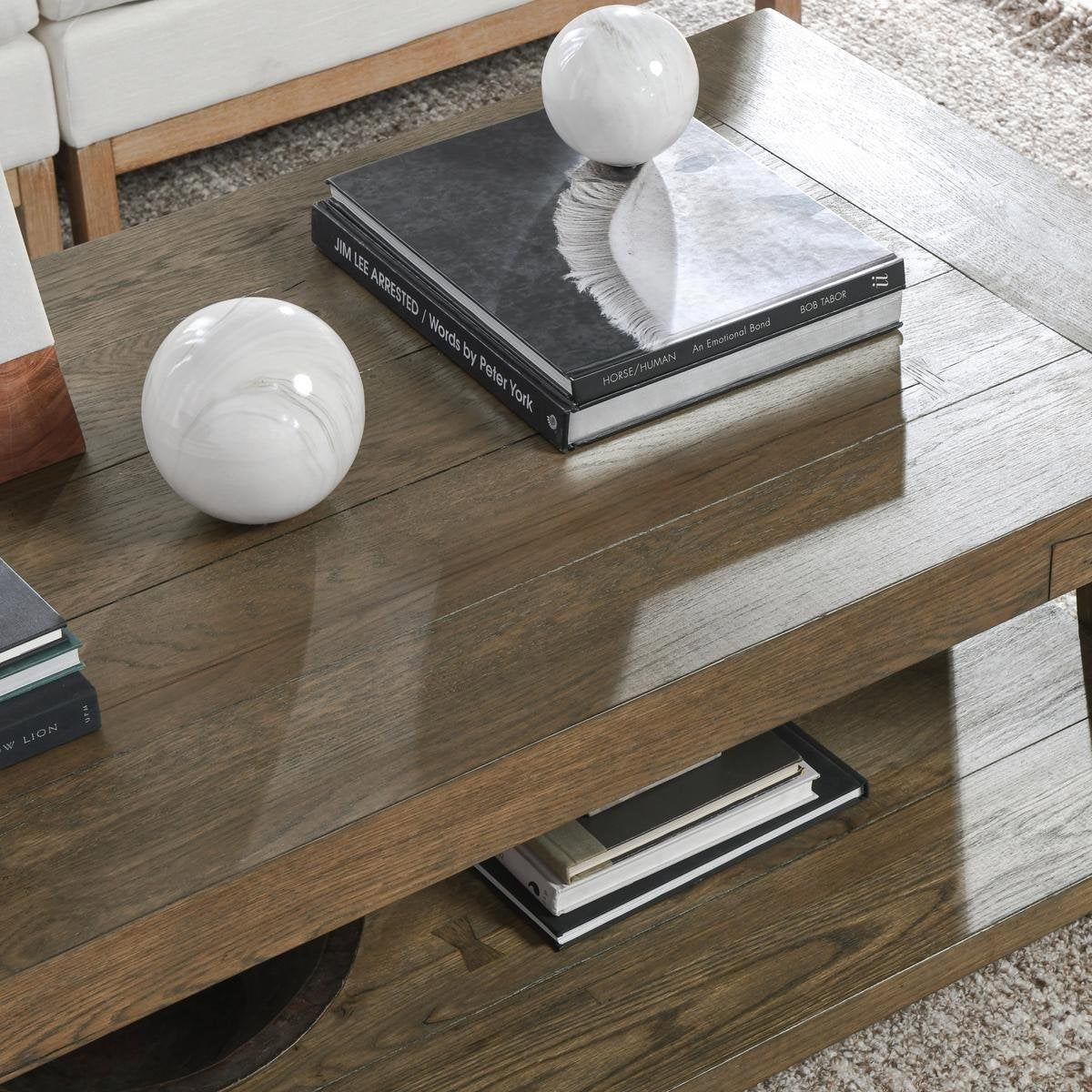 Classic Home Troy Solid Wood Rectangle Coffee Table