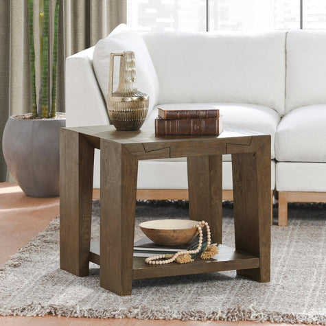Classic Home Troy Solid Wood Square End Table