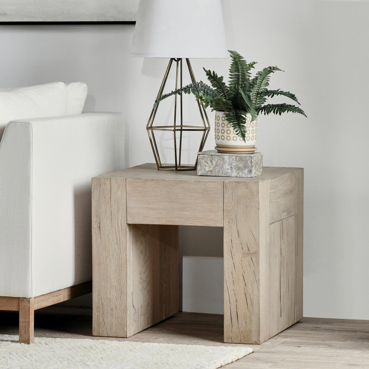 Classic Home Bristol Solid Wood Square End Table