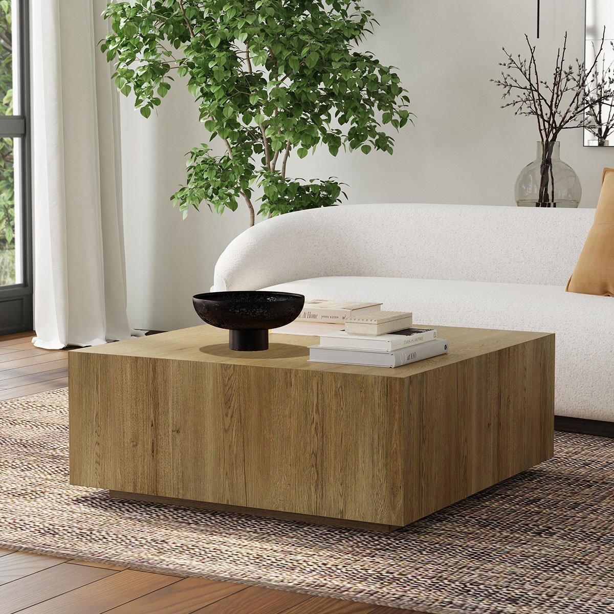 Classic Home Layne Coffee Table with Casters