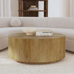 Classic Home Layne Round Coffee Table w/Casters