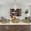 Classic Home Layne Round Coffee Table w/Casters
