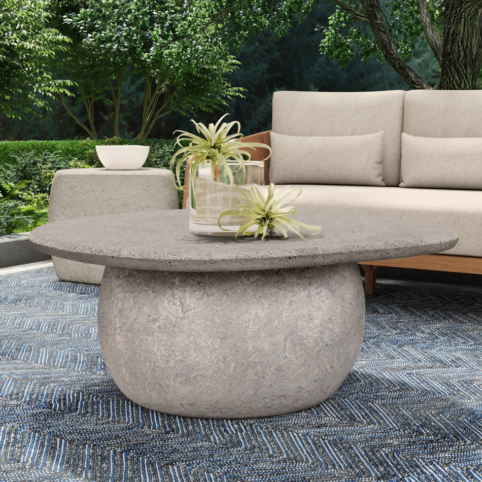 Classic Home Britney Outdoor Round Coffee Table