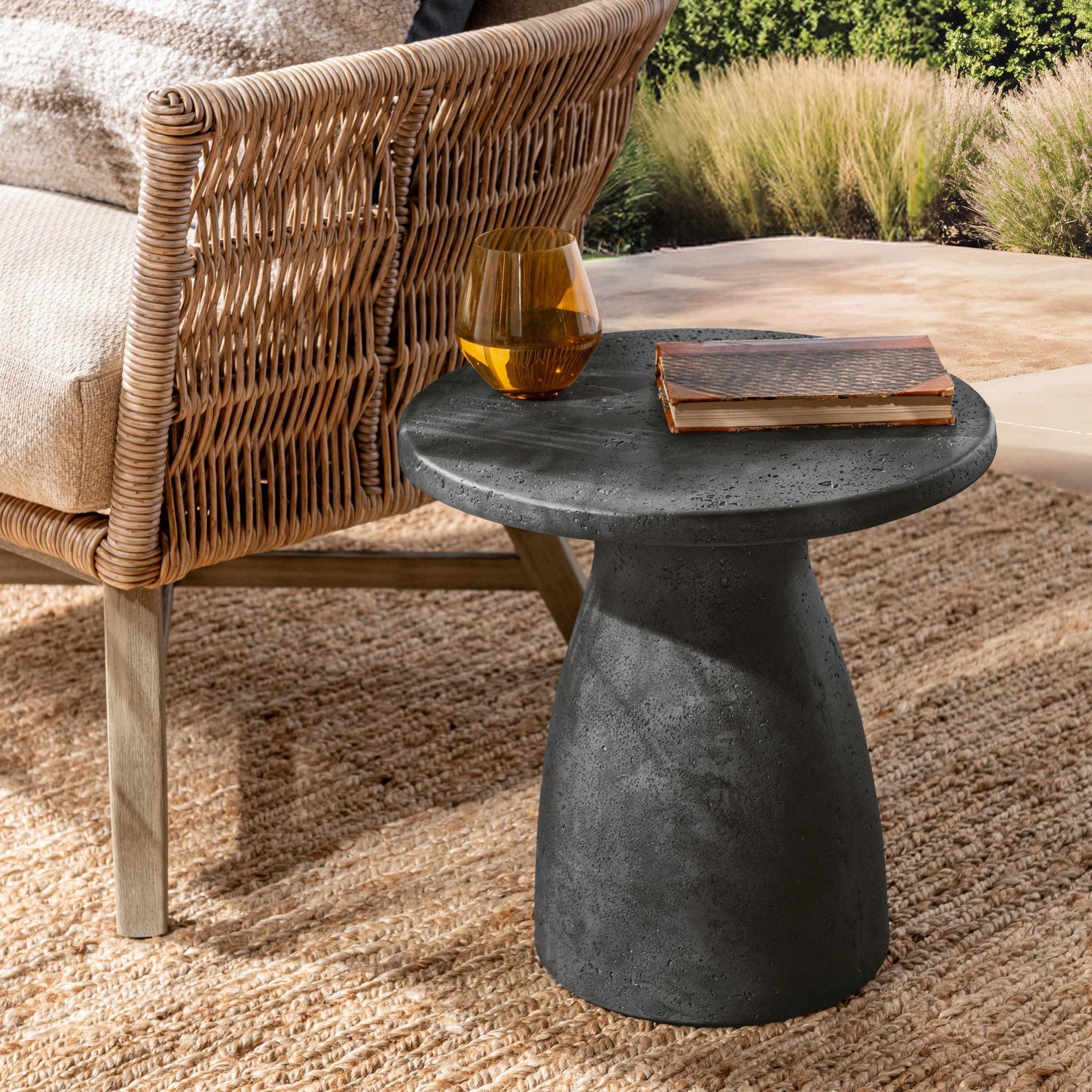 Classic Home Collins Outdoor Round Accent Table
