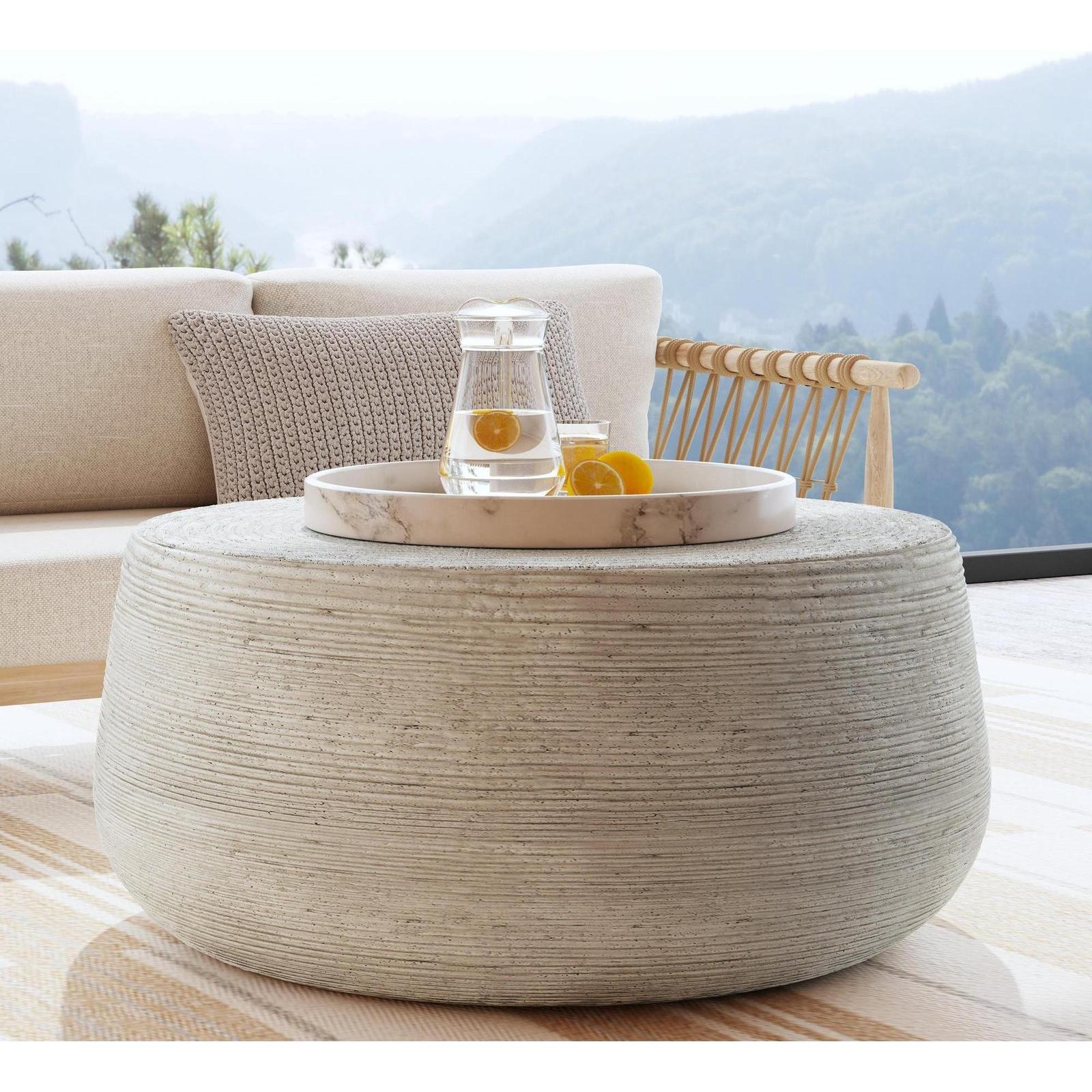 Classic Home Nellie Outdoor Round Coffee Table