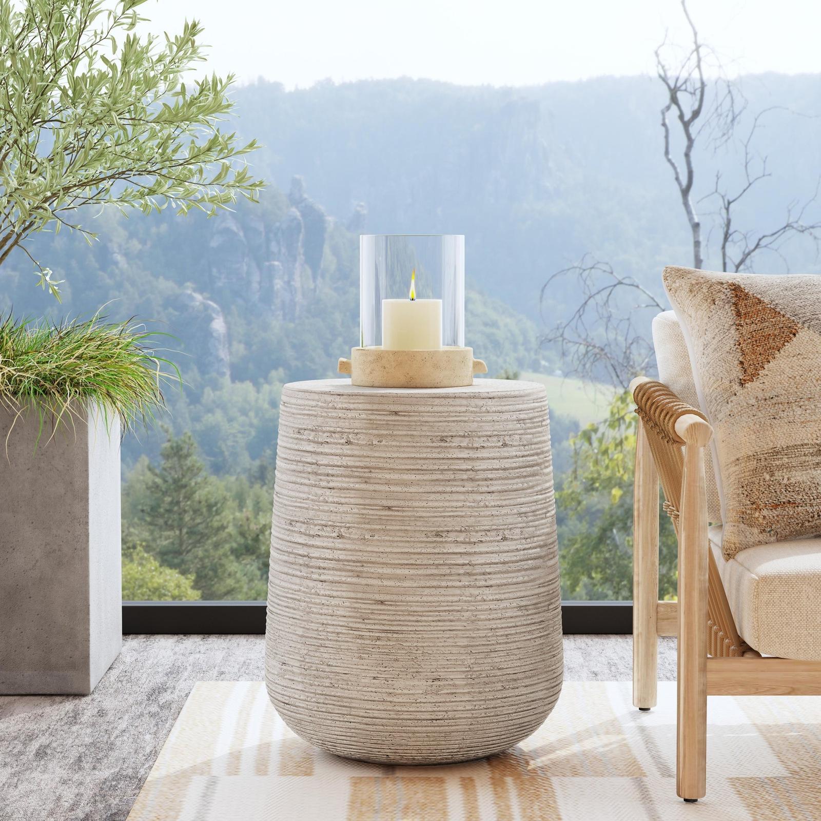 Classic Home Nellie Outdoor Round End Table