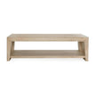 Classic Home Troy Solid Wood Rectangle Coffee Table