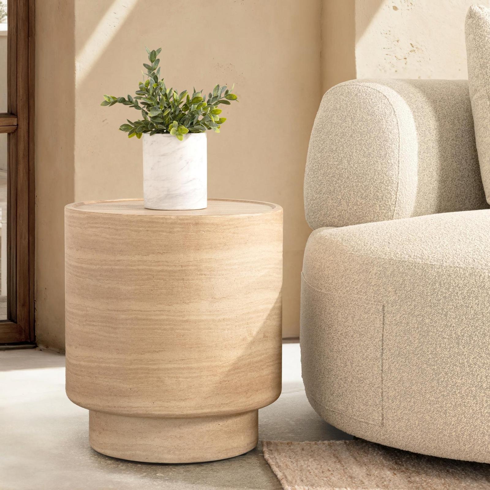 Classic Home Mckenna Outdoor Round End Table