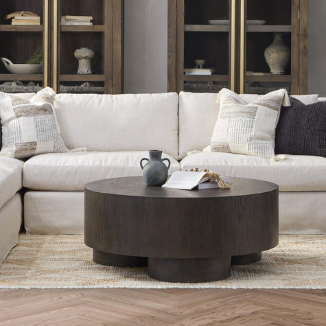 Classic Home Runa Solid Wood Round Coffee Table
