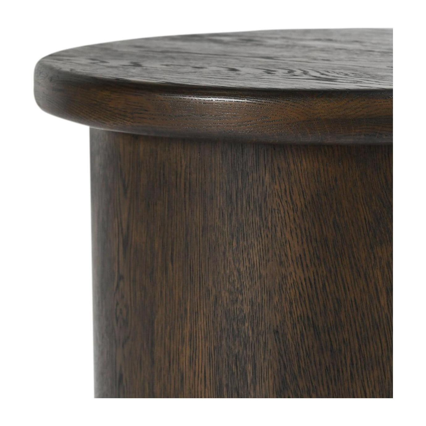 Classic Home Runa Solid Wood Round End Table