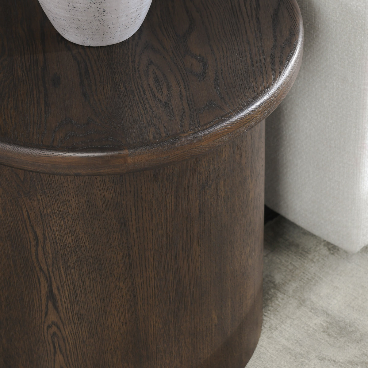 Classic Home Runa Solid Wood Round End Table