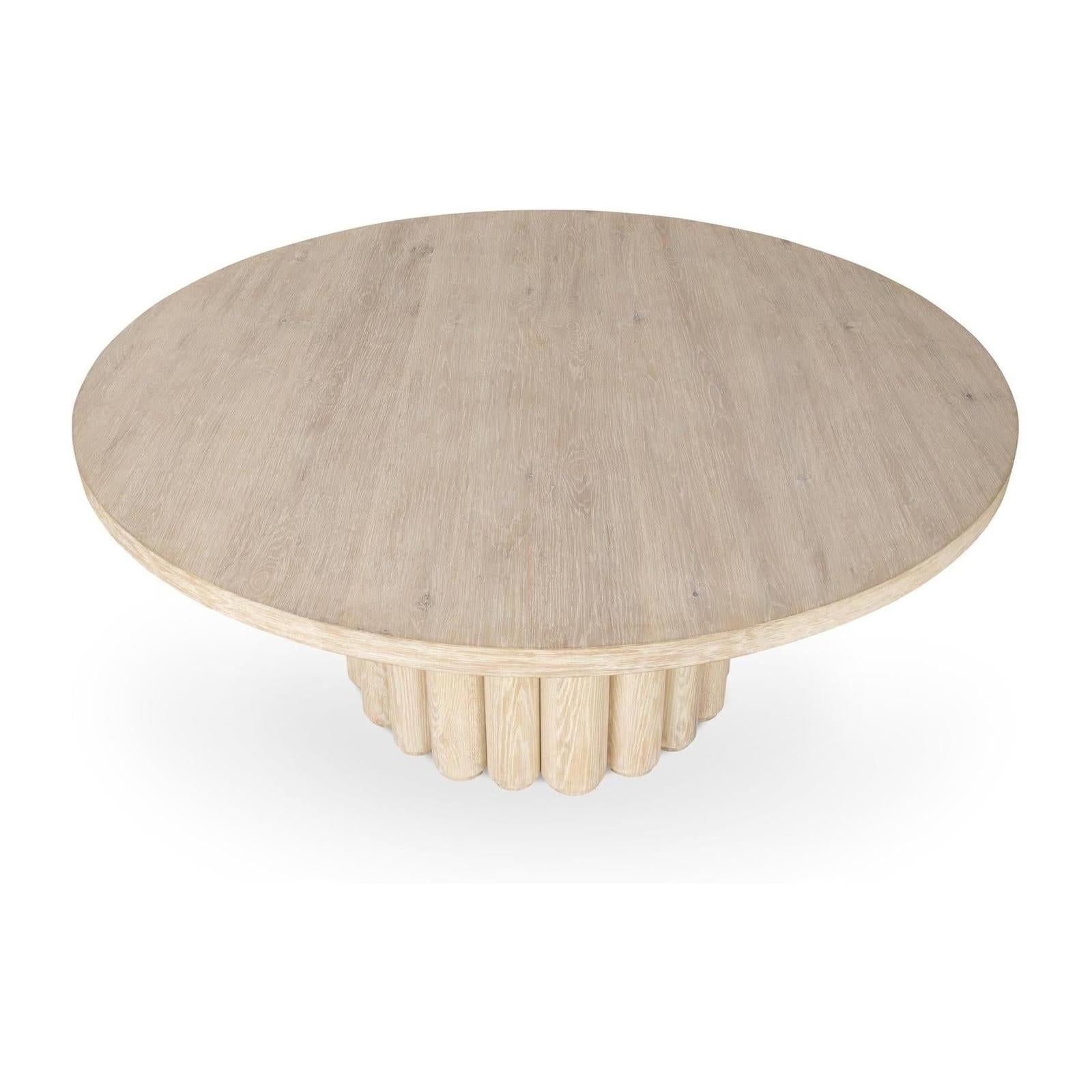 Classic Home Tiber Solid Wood Round Dining Table