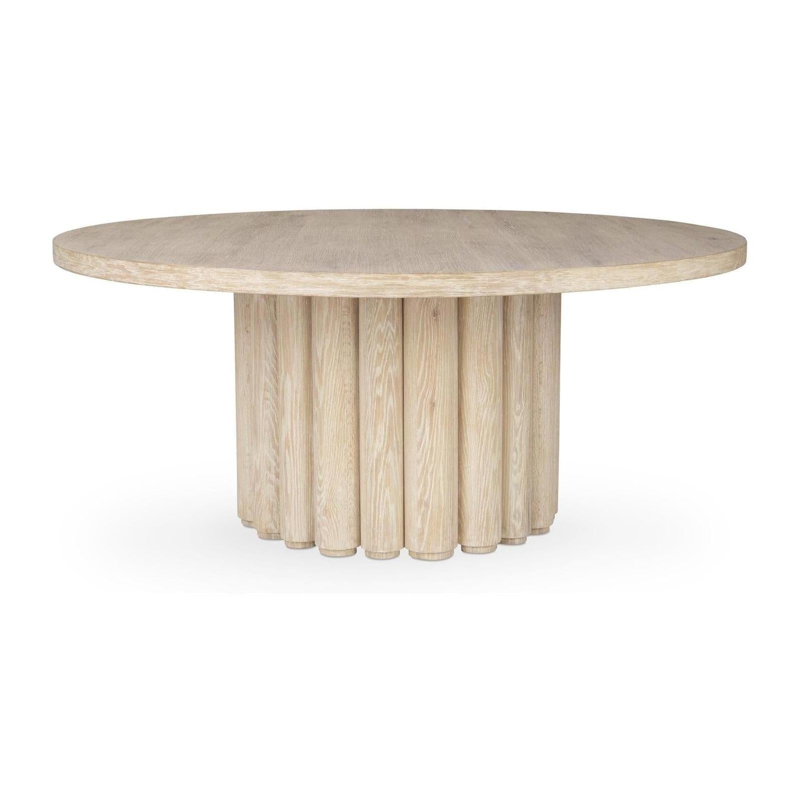 Classic Home Tiber Solid Wood Round Dining Table