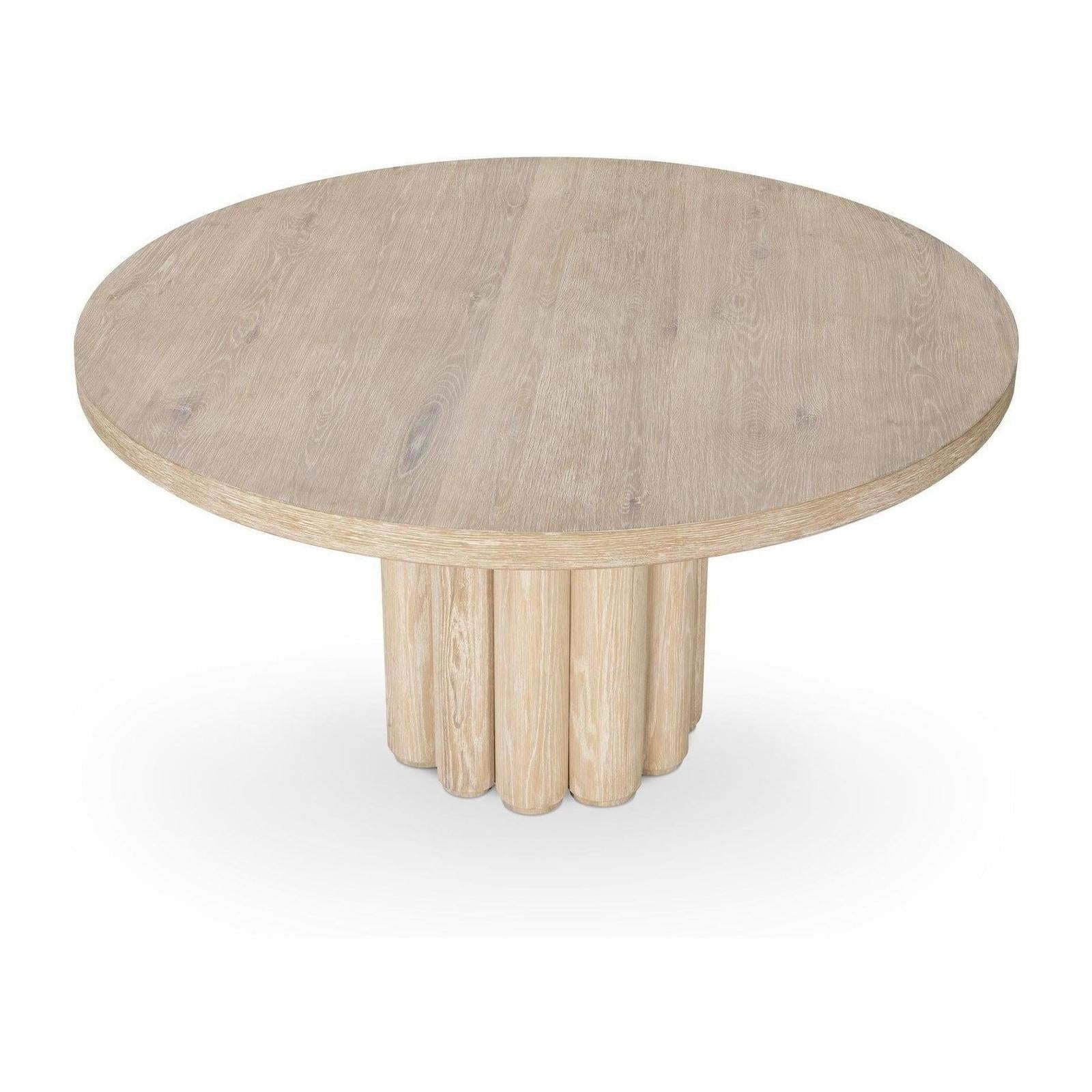 Classic Home Tiber Solid Wood Round Dining Table
